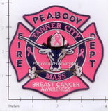 Massachusetts - Peabody Fire Dept Patch Breast Cancer Awareness