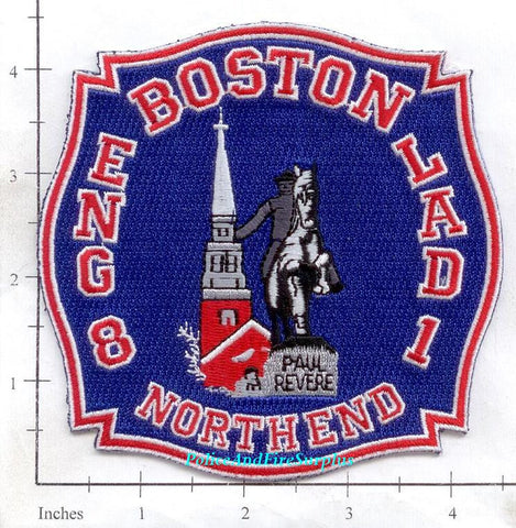 Massachusetts - Boston Engine  8 Ladder 1 Fire Dept Patch v2