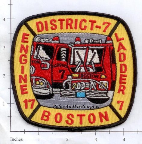 Massachusetts - Boston Engine 17 Ladder 7 District 7 Fire Dept Patch v2