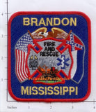 Mississippi - Brandon Fire & Rescue Fire Dept Patch