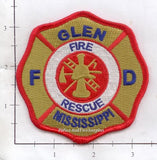 Mississippi - Glen Fire Rescue Fire Dept Patch