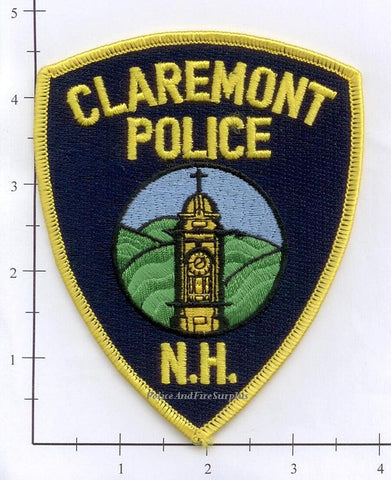 New Hampshire - Claremont Police Dept Patch v1 - Yellow Border