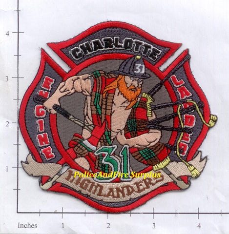 North Carolina - Charlotte Engine 31 Ladder 31 Fire Dept Patch