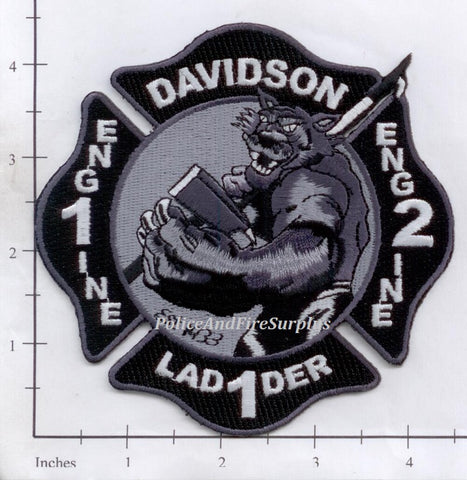 North Carolina - Davidson Engine 1 Engine 2 Ladder 1 Fire Dept Patch