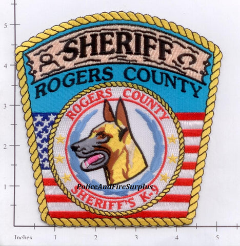Oklahoma - Rogers County Sheriff K-9 Police Dept Patch