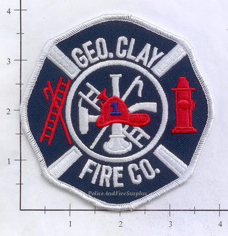 Pennsylvania - George Clay Fire Company Fire Dept Patch