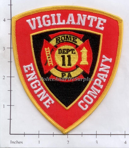 Pennsylvania - Rome - Vigilante Engine Company  Fire Dept Patch