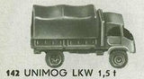 Roskopf  142 - Mercedes Benz Unimog LKW Truck 1.5 Ton Canvas Top - German - 1:100 Scale