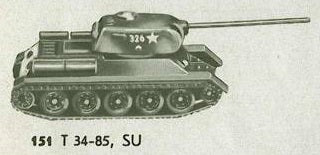 Object 151 Tank Roskopf 151 - T-34 Tank 85 mm Gun - Russia - 1:100 Scale – Police And ...
