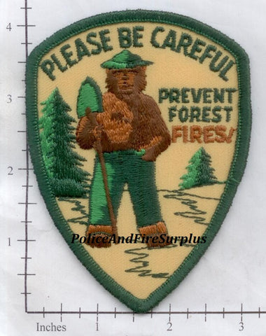 US Forest Service -  Smokey the Bear - Please Be Careful Prevent Forest Fires Patch