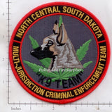 South Dakota - North Central Multi Jurisdiction Criminal Enforcement Team K-9 Police Dept Patch