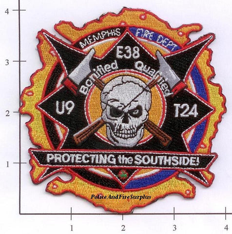 Tennessee - Memphis Engine 38 Truck 24 Unit 9 Fire Dept Patch
