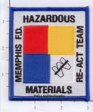 Tennessee - Memphis Hazardous Materials Re-Act Team Fire Dept Patch