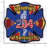 Tennessee - Memphis Lieutenant 204 Fire Dept Patch