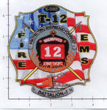 Tennessee - Memphis Truck 12 Battalion 7 Fire Dept Patch