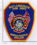 United Kingdom - Lakenheath RAF Norfolk-Suffolk Fire Dept Patch