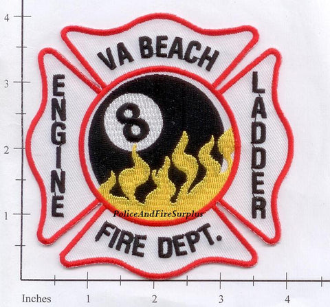 Virginia - Virginia Beach Engine  8 Ladder 8 Fire Dept Patch