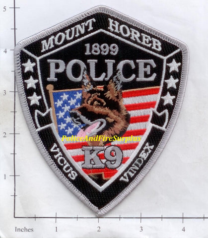 Wisconsin - Mount Horeb K-9 Police Dept Patch