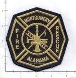 Alabama - Montgomery Fire Rescue Patch (Gold Stitching)
