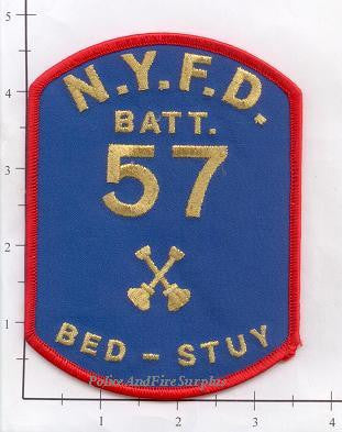 New York City Battalion 57 Fire Dept Patch v4