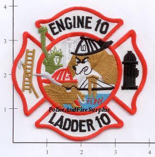 New York City Engine  10 Ladder 10 Fire Patch v2 Maltese