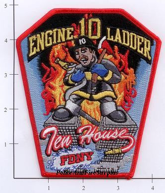 New York City Engine  10 Ladder 10 Fire Dept Patch v9 N/S