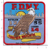 New York City Engine  35 Ladder 14 Battalion 12 Fire Patch v3