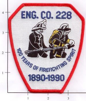 New York City Engine 228 Fire Dept Patch v1 Anniversary