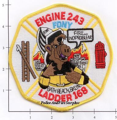 New York City Engine 243 Ladder 168 Fire Dept Patch v1 ALF
