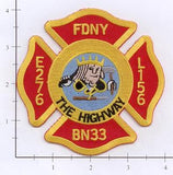 New York City Engine 276 Ladder 156 Battalion 33 Fire Dept Patch v5