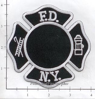 New York City Maltese Fire Patch v6 (black background)