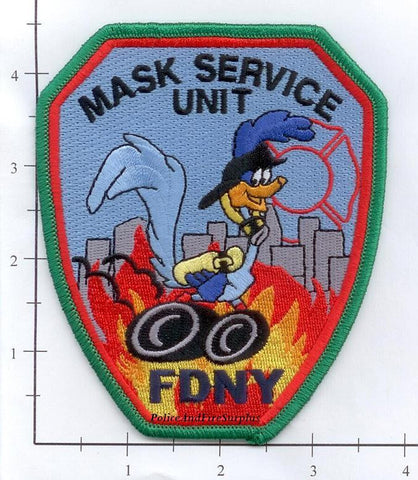 New York City Mask Service Unit Fire Patch v6 - Red Maltese