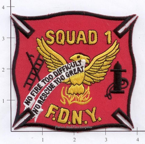 New York City Squad   1 Fire Patch v2 red