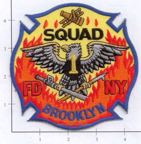 New York City Squad   1 Fire Dept Patch v6