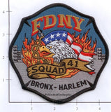 New York City Squad  41 Fire Dept Patch v2