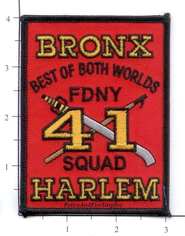 New York City Squad  41 Fire Patch v4 Red