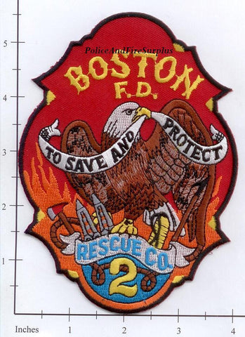 Massachusetts - Boston Rescue 2 Fire Dept Patch v3