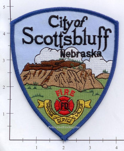 Nebraska - Scottsbluff Fire Dept Patch v1 - Dark Blue Border