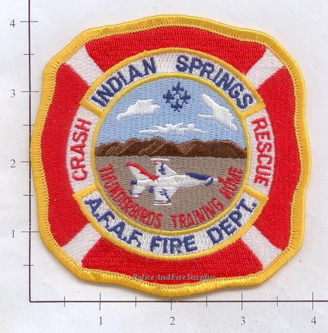 Nevada - Indian Springs Air Force Auxiliary Field Fire Dept Patch Creech AFB