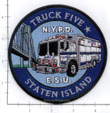 New York - New York City Emergency Service Unit Truck 5 Police Patch v1