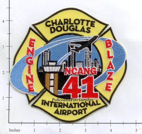 North Carolina - Charlotte Engine 41 Charlotte Douglas International Airport Patch